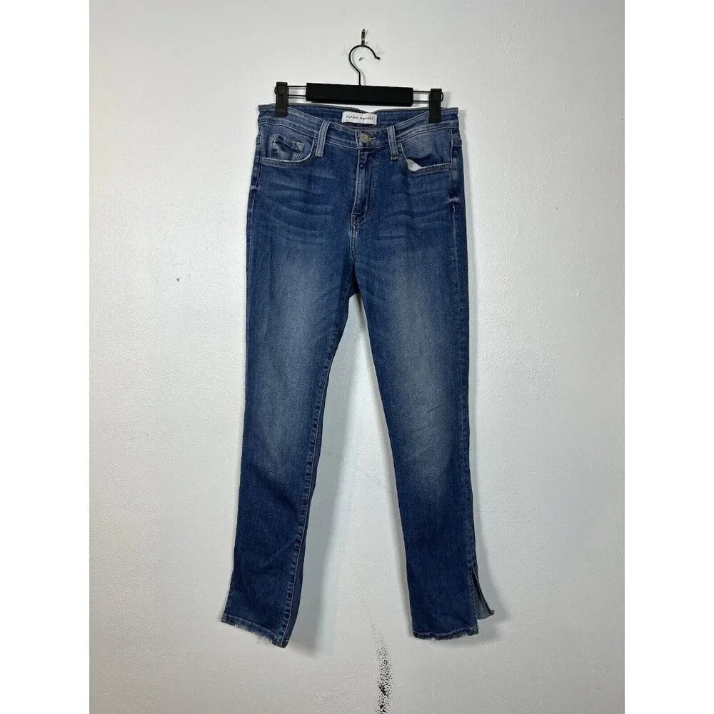 Flying Monkey Jeans Size 26 Slit Ankle Dark Stretch Denim Women’s Y3013 Slim Leg